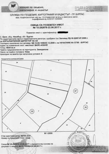 For sale - Meadow/pasture in Banya,  Burgas