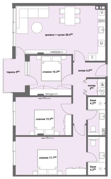 Vânzare - Apartament în Jeleznik-iztok,  Stara Zagora