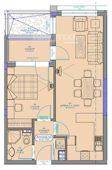 Satış - Apartman olarak Obelia 2,  Sofia