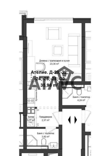 Verkauf - Wohnung in Gagarin,  Plowdiw