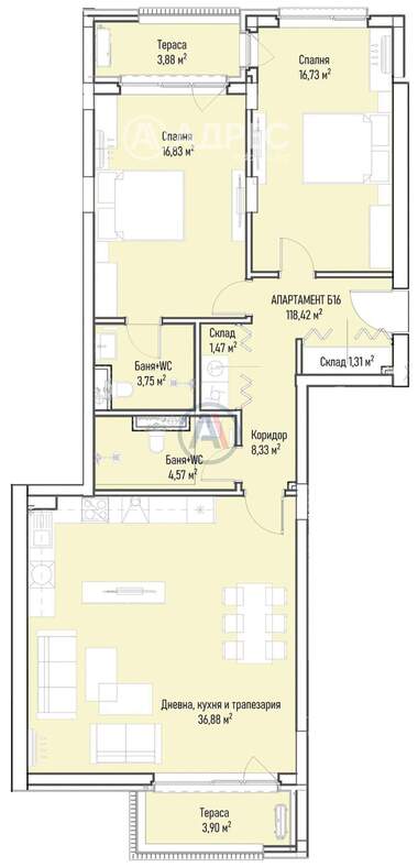 Verkauf - Wohnung in Mladost-4,  Sovia