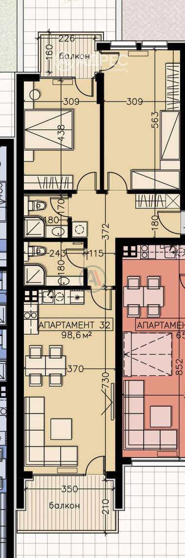 Satış - Apartman olarak Manastirski livadi-Iztok,  Sofia