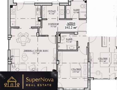 For sale - Apartment in Trakiyski,  Haskovo