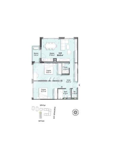 Продажба - Апартамент в Кръстова вада,  София