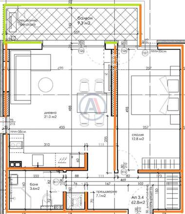 Vânzare - Apartament în Kaîsieva gradina,  Varna