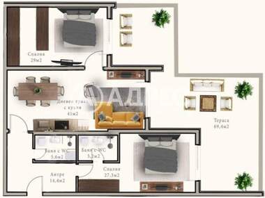For sale - Apartment in k.k. Chayka,  Varna