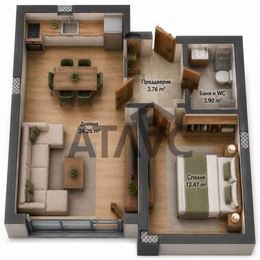 Satış - Apartman olarak Trakia,  Plovdiv