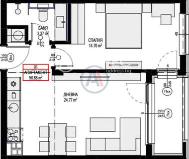 Vânzare - Apartament în Ovcea Kupel 2,  Sofia
