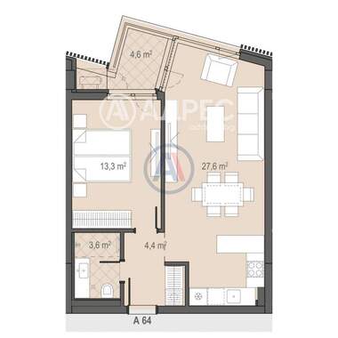 For sale - Apartment in Borovo,  Sofia
