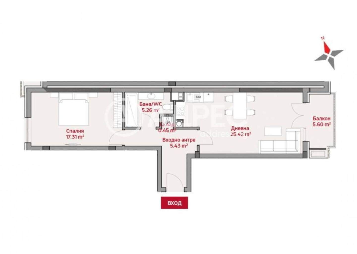 İki odalı Apartman olarak Manastirski livadi-Iztok, Sofia – fotoğraf 4
