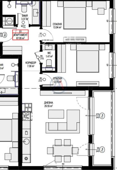 Vânzare - Apartament în Ovcea Kupel 2,  Sofia