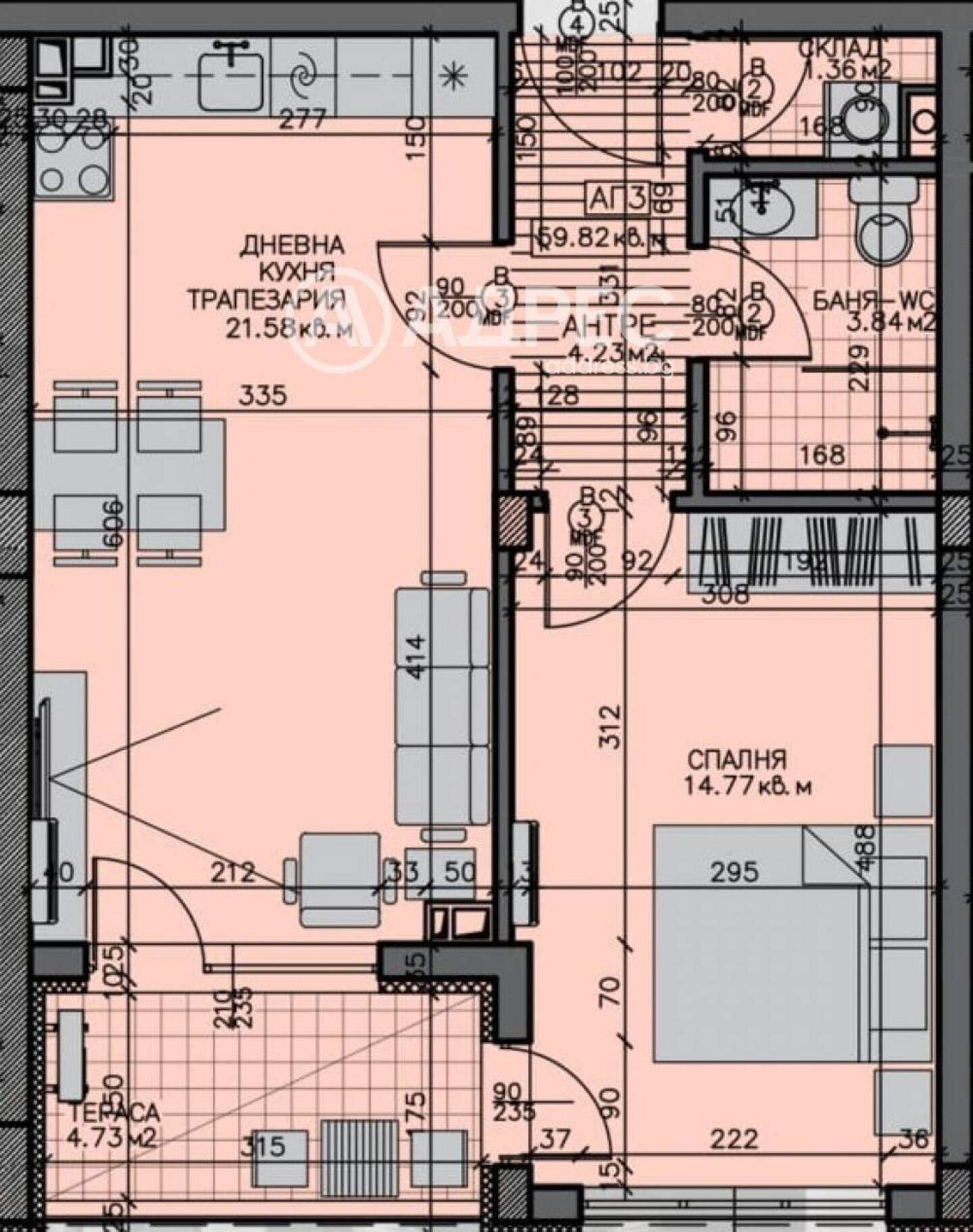 İki odalı Apartman olarak Zornitsa, Burgas – fotoğraf 4