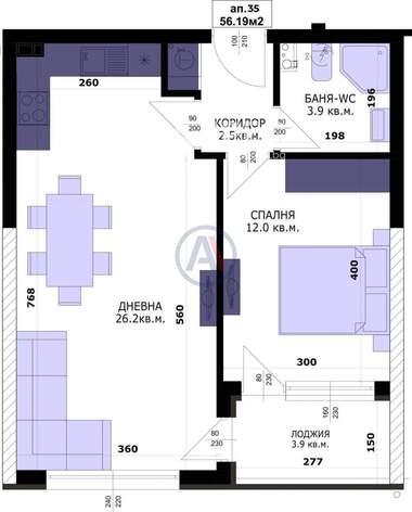 Vânzare - Apartament în Kaîsieva gradina,  Varna