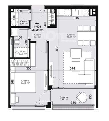 For sale - Apartment in Kostinbrod,  Sofia Oblast