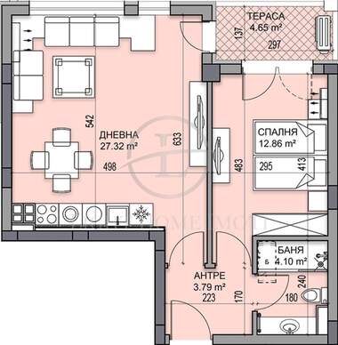 Satış - Apartman olarak Gagarin,  Plovdiv