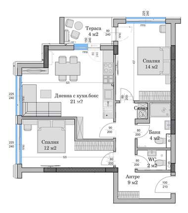 Vânzare - Apartament în Hristo Smirnenski,  Plovdiv