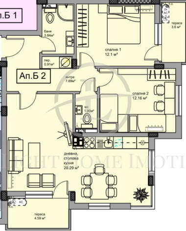 Satış - Apartman olarak Kiuçuk Parij,  Plovdiv