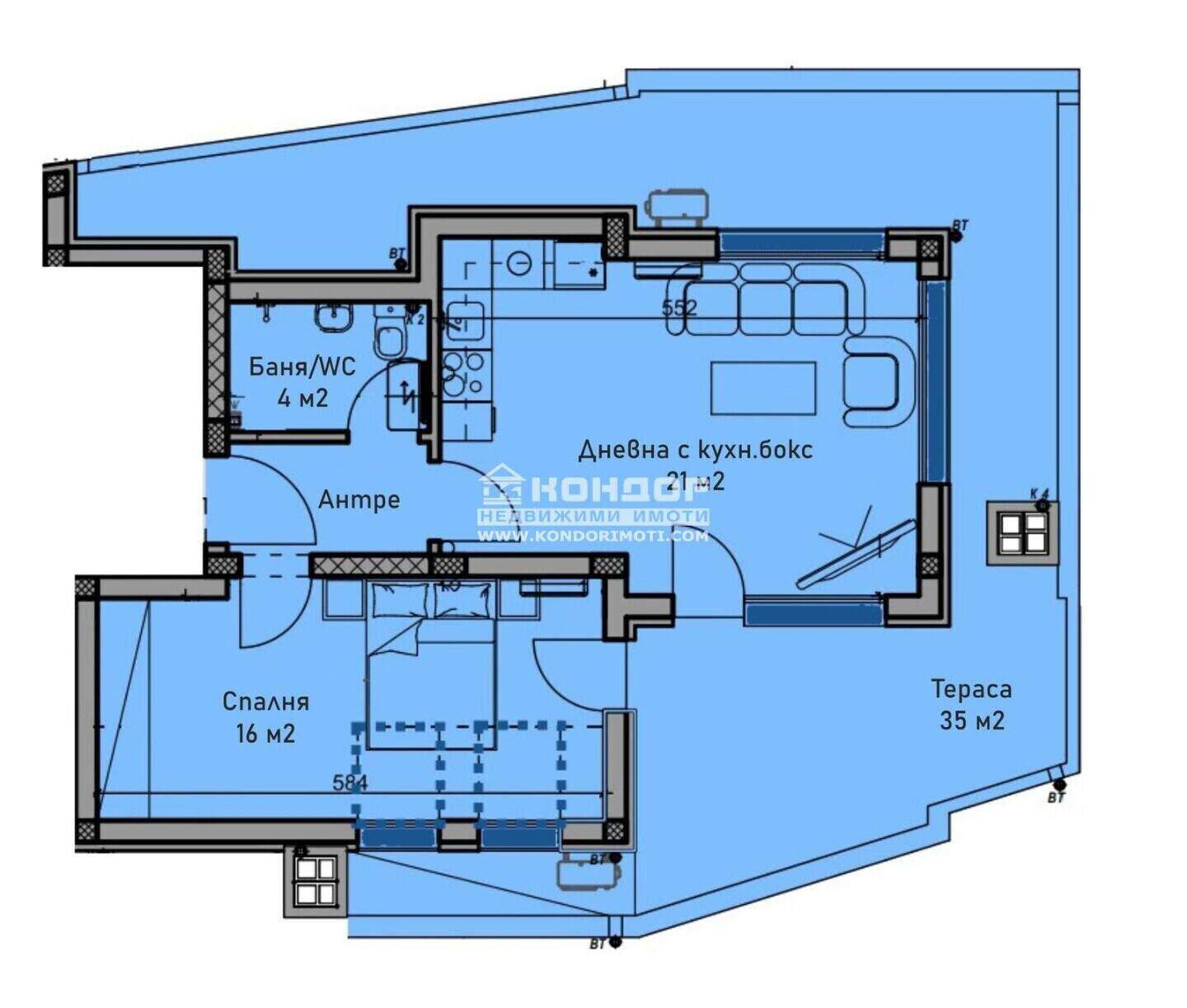 İki odalı Apartman olarak Komatevo, Plovdiv – fotoğraf 3