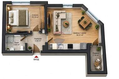 Vânzare - Apartament în Konfuto,  Varna