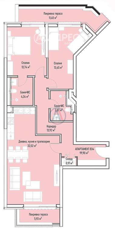 Verkauf - Wohnung in Mladost-4,  Sovia