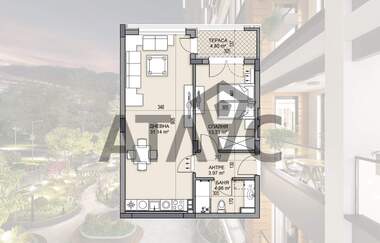 Satış - Apartman olarak Gagarin,  Plovdiv