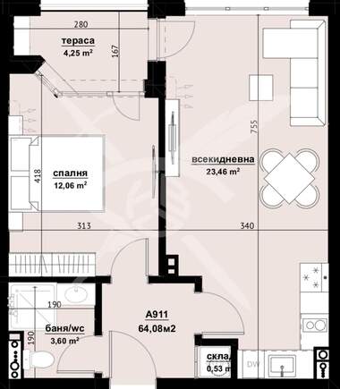 Satış - Apartman olarak Horizont,  Burgas
