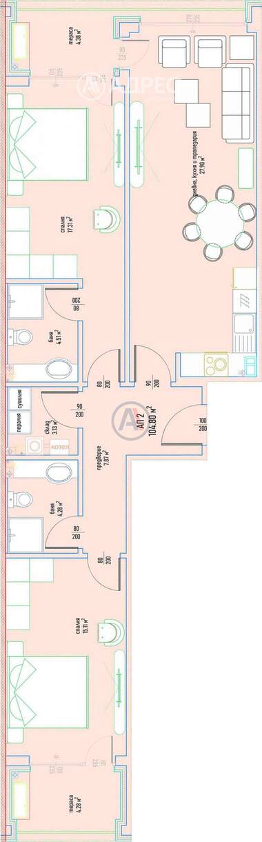 Vânzare - Apartament în Malinova Dolina,  Sofia