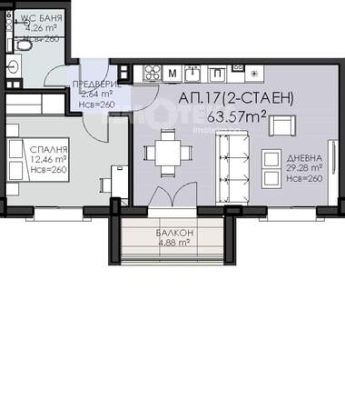 Verkauf - Wohnung in Owtscha Kupel,  Sovia