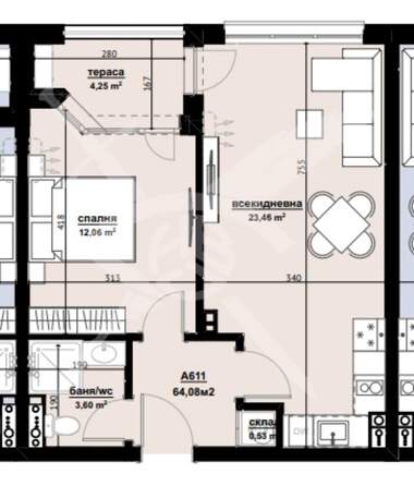 Satış - Apartman olarak Horizont,  Burgas