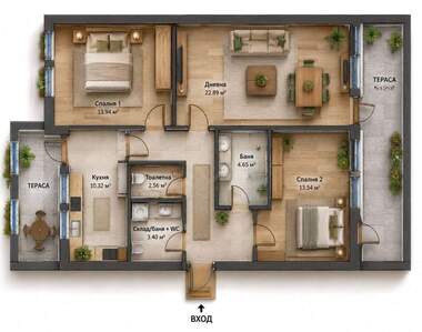 Vânzare - Apartament în Bratia Miladinovi,  Burgas