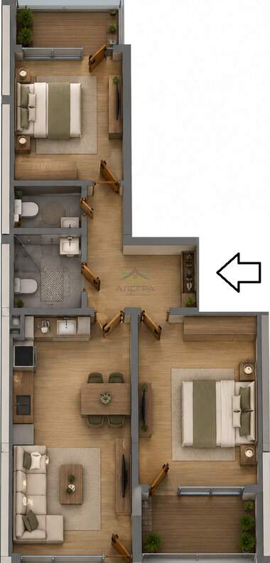 For sale - Apartment in Center,  Pazardjik