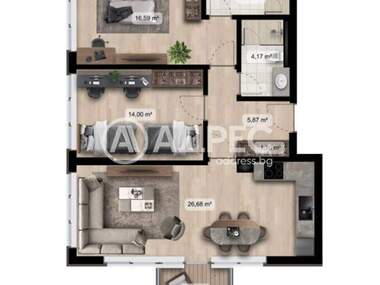 For sale - Apartment in Poligona,  Sofia