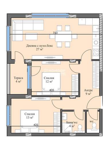 Satış - Apartman olarak Karşiaka,  Plovdiv