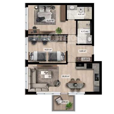 For sale - Apartment in Poligona,  Sofia