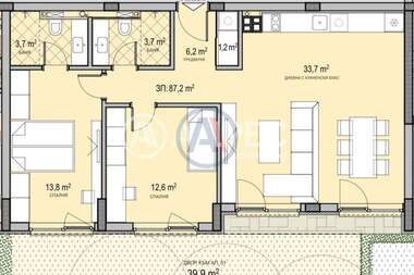 Satış - Apartman olarak Ovça Kupel 2,  Sofia
