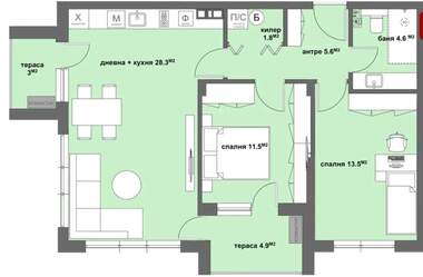 Verkauf - Wohnung in Center,  Stara Zagora