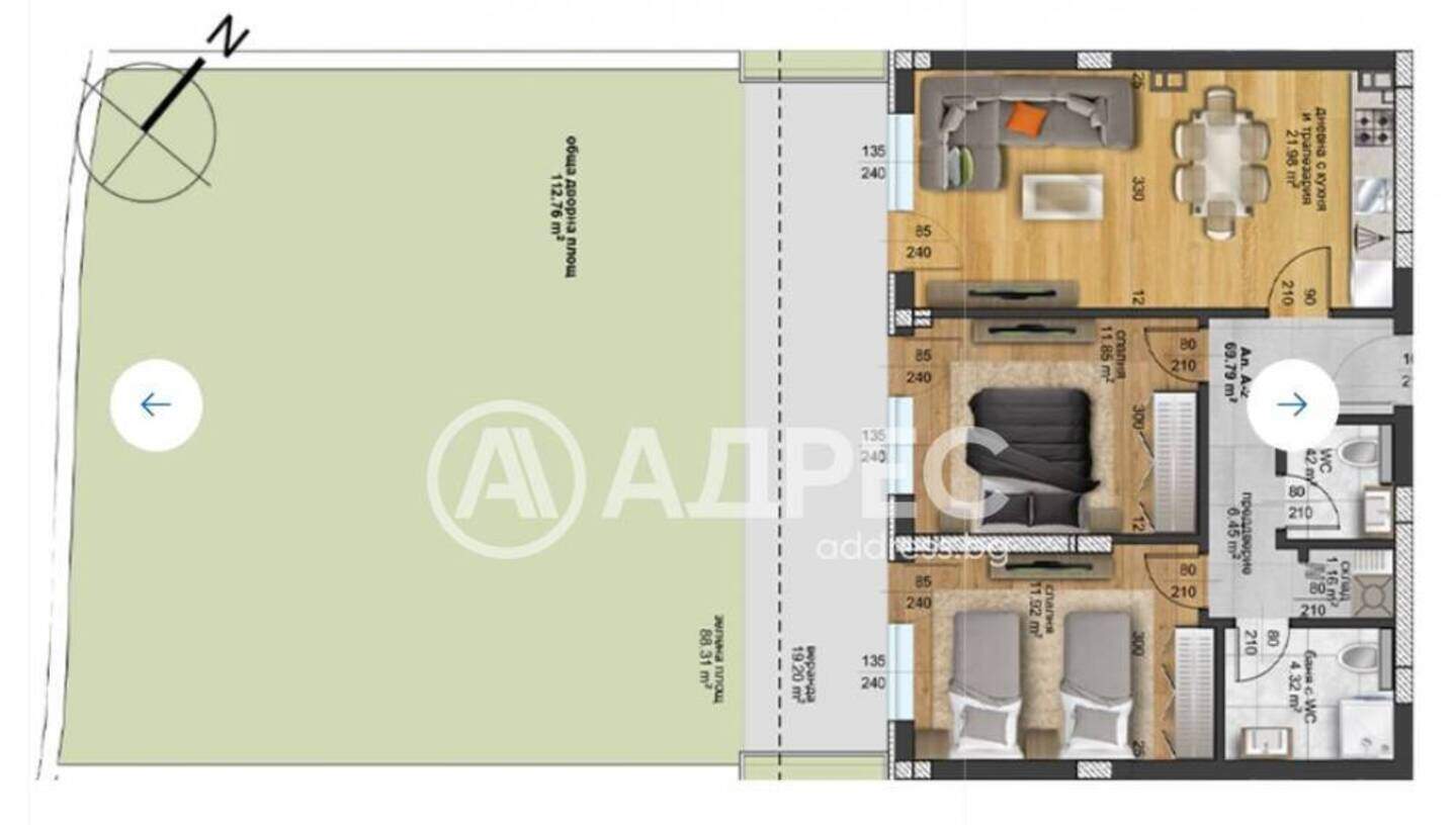 Üç odalı Apartman olarak Raion Zapaden, Plovdiv – fotoğraf 4