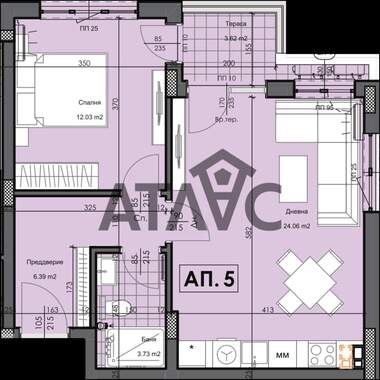 Satış - Apartman olarak Gagarin,  Plovdiv