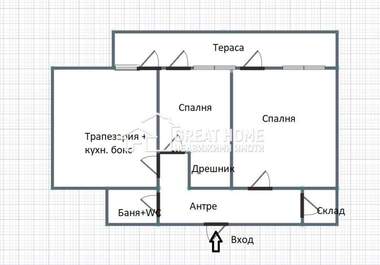 Πώληση - Διαμέρισμα σε Център,  Търговище