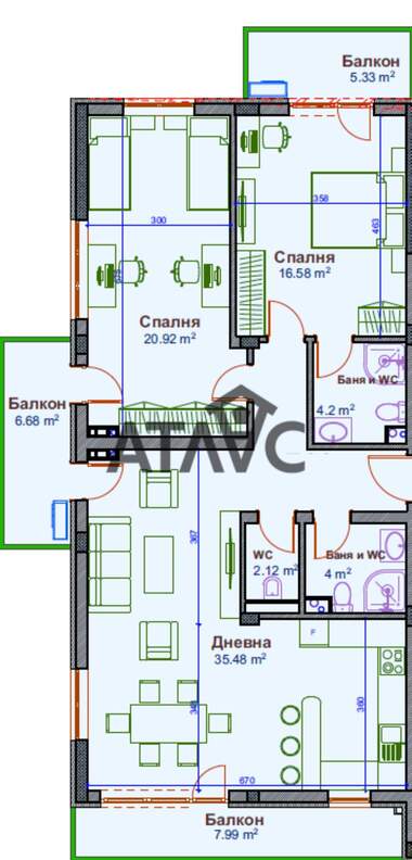 Satış - Apartman olarak Otdih i kultura,  Plovdiv