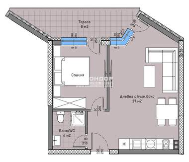 For sale - Apartment in Hristo Smirnenski,  Plovdiv