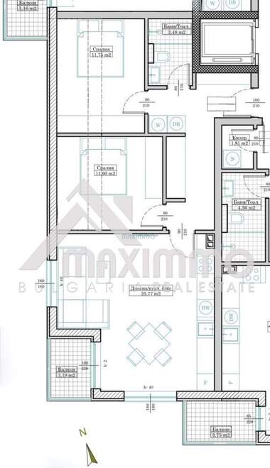 Satış - Apartman olarak Vazrajdane 3,  Varna