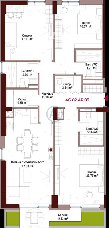 Verkauf - Wohnung in Hladilnika,  Sovia