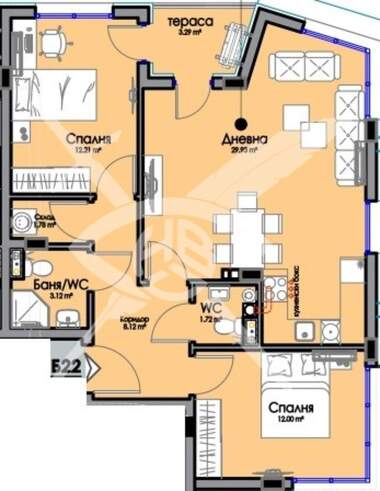 Vânzare - Apartament în Horizont,  Burgas