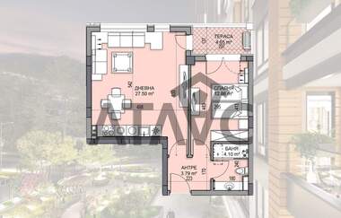 Satış - Apartman olarak Gagarin,  Plovdiv