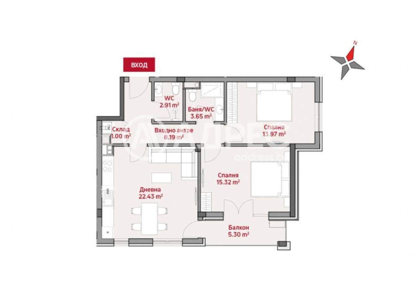 Üç odalı Apartman olarak Manastirski livadi-Iztok, Sofia – fotoğraf 4