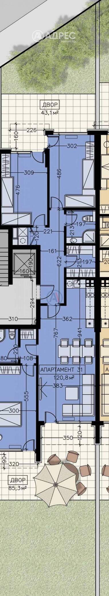 Satış - Apartman olarak Manastirski livadi-Iztok,  Sofia