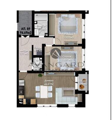For sale - Apartment in Kiuchuk Parij,  Plovdiv