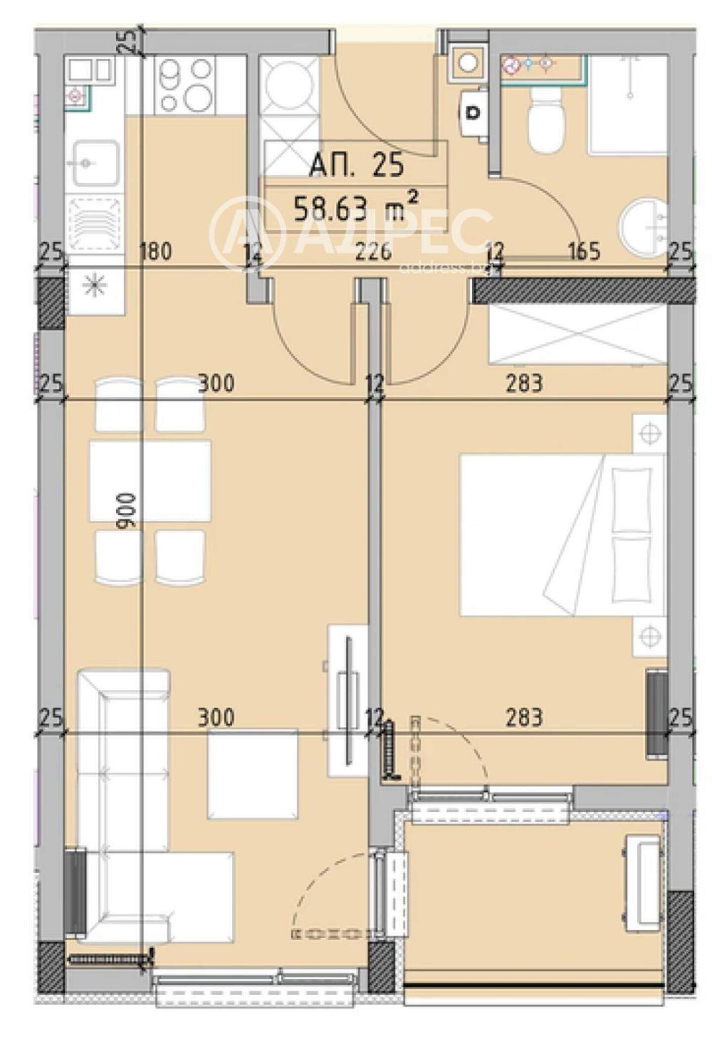 Cu două camere Apartament în Malinova Dolina, Sofia – fotografia 4