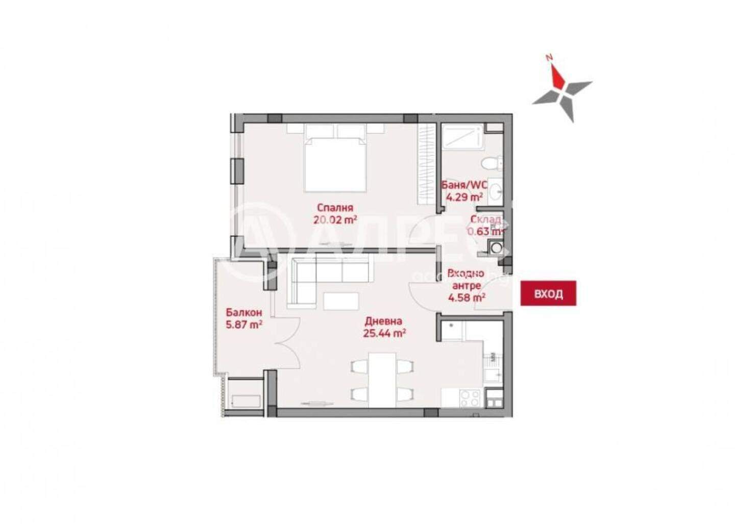 İki odalı Apartman olarak Manastirski livadi-Iztok, Sofia – fotoğraf 4